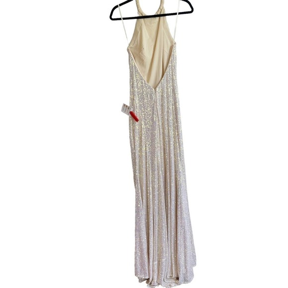 Mac Duggal Beaded Sleeveless High Neck Column Gown Women’s Size 6 - Picture 7 of 12